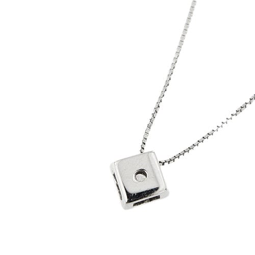 Collier Collier - Point lumineux en or blanc 18 ct avec diamant 0,10 ct 58 Facettes 26260