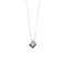 Collier Collier - Point lumineux en or blanc 18 ct avec diamant 0,10 ct 58 Facettes 26260