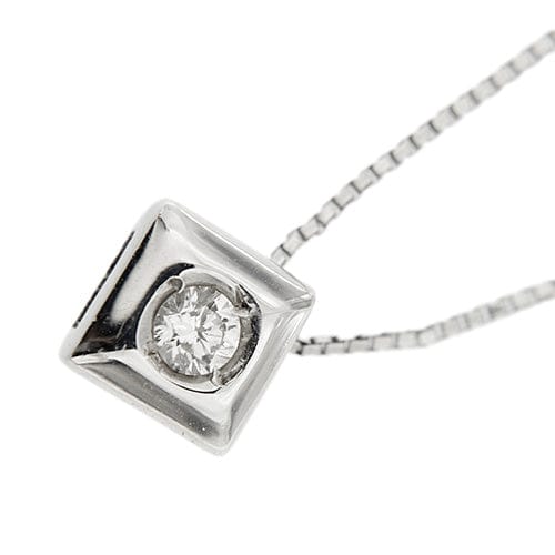 Collier Collier - Point lumineux en or blanc 18 ct avec diamant 0,10 ct 58 Facettes 26260
