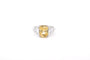Bague 54 Bague saphir jaune 5,18 ct et diamants en platine 58 Facettes 26304-26316
