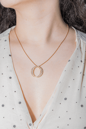 Collier Collier Or rose Diamant 58 Facettes 2635508CN