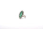 Bague 49 Bague vintage émeraude et diamants en or blanc 18k 58 Facettes 26383