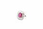 Bague 55 Bague vintage en or blanc 18k avec tourmaline et diamants 58 Facettes 26431-26500