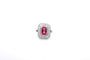 Bague 55 Bague vintage en or blanc 18k avec tourmaline et diamants 58 Facettes 26431-26500