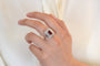 Bague 55 Bague vintage en or blanc 18k avec tourmaline et diamants 58 Facettes 26431-26500