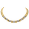 Collier Collier ras-de-cou motifs cœurs en or jaune et blanc avec diamants 58 Facettes 2643302CN