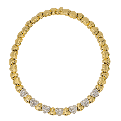 Collier Collier Ras de cou Or jaune, Or blanc Diamant 58 Facettes 2643302CN