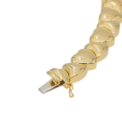 Collier Collier ras-de-cou motifs cœurs en or jaune et blanc avec diamants 58 Facettes 2643302CN