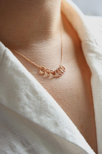 Collier Ginette NY Collier Tiny Seven Circles Or rose 58 Facettes 2646753CN