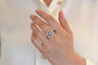Bague 54 Bague Art déco en platine avec diamants et saphirs 58 Facettes 26478-26558