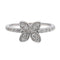 Bague 45 Bague fleur pavée de diamants en or blanc 18 carats 58 Facettes 2653077CN