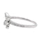Bague 45 Bague fleur pavée de diamants en or blanc 18 carats 58 Facettes 2653077CN
