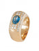 Bague 59 Bague Jonc Large, Saphir & Diamants, Or Jaune 58 Facettes DV0032-9