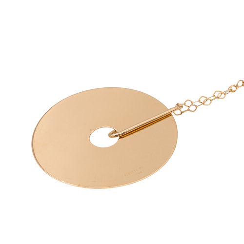 Collier Ginette NY collier Pendentif Jumbo donut on chain Or rose 58 Facettes 2656184CN