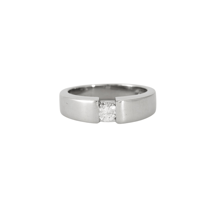 Bague 49 Bague Jonc Or Gris et Diamant 58 Facettes DV0399-1