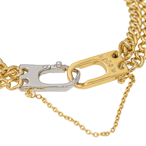 Bracelet Bracelet double rang en or jaune et or blanc 18 carats, diamants 58 Facettes 2659044CN
