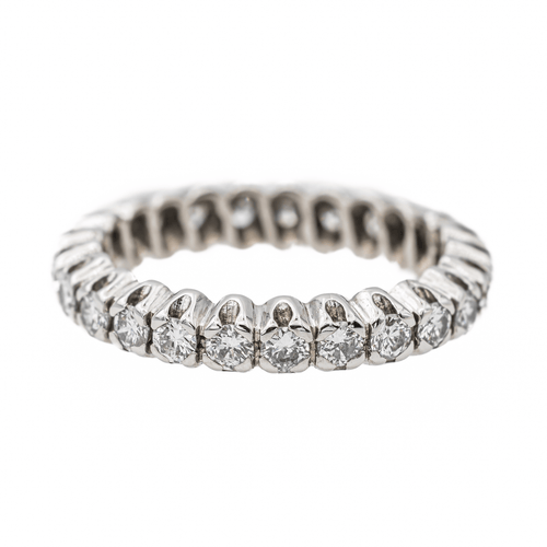 Bague 54 Alliance - Bague en or blanc 18 carats et diamants 58 Facettes 2659058CN