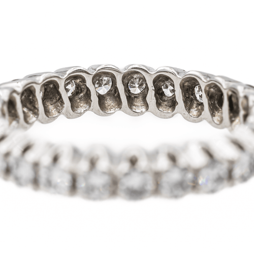 Bague 54 Alliance - Bague en or blanc 18 carats et diamants 58 Facettes 2659058CN