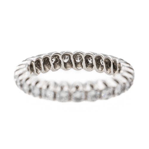 Bague 54 Alliance - Bague en or blanc 18 carats et diamants 58 Facettes 2659058CN