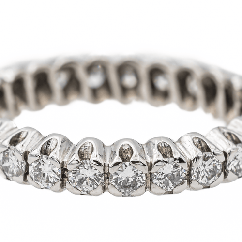 Bague 54 Alliance - Bague en or blanc 18 carats et diamants 58 Facettes 2659058CN