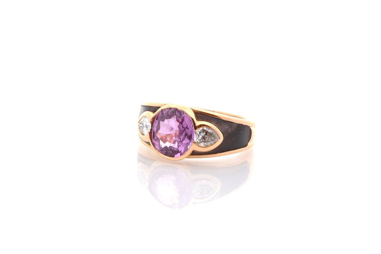 Bague 50 Mauboussin - Bague en or jaune 18k, saphir rose et diamants 58 Facettes 26623a-26643