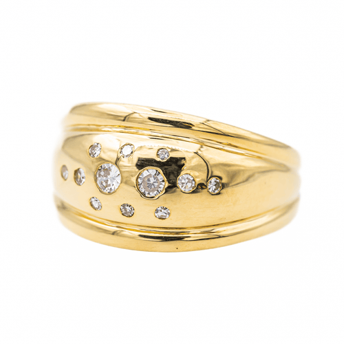 Bague 55 Bague en or jaune 18 carats sertie de diamants 58 Facettes 2663184CN