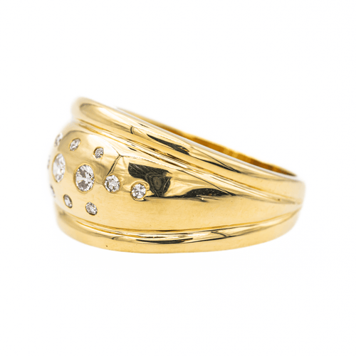 Bague 55 Bague en or jaune 18 carats sertie de diamants 58 Facettes 2663184CN
