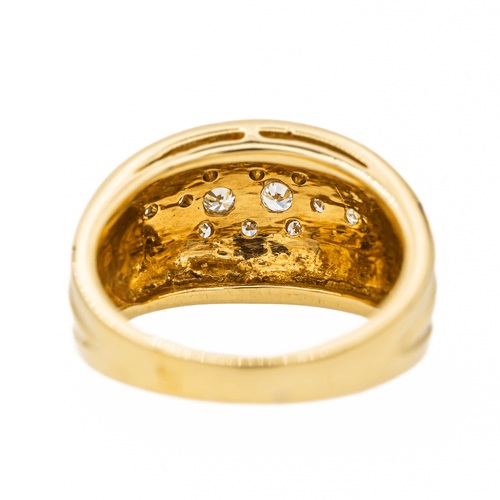 Bague 55 Bague en or jaune 18 carats sertie de diamants 58 Facettes 2663184CN
