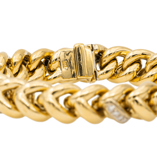 Bracelet Bracelet en or jaune et blanc 18 carats serti de diamants 58 Facettes 2666010CN