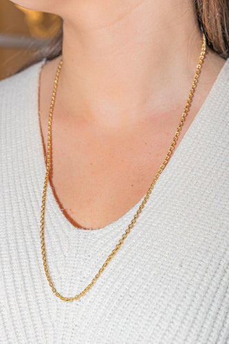 Collier Collier chaîne maille forçat en or jaune 18 carats 58 Facettes 2669403CN