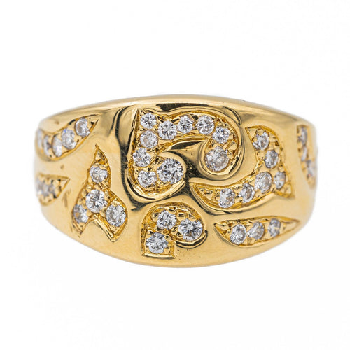 Bague 53 Bague bandeau en or jaune 18 carats et diamants 58 Facettes 2669457CN