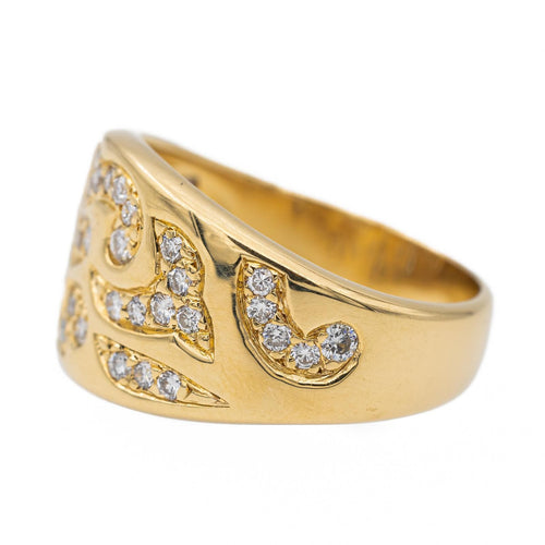 Bague 53 Bague bandeau en or jaune 18 carats et diamants 58 Facettes 2669457CN