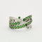 Bague 52 Bague Lignes Tsavorites Diamants 58 Facettes DV0463-1