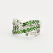 Bague 52 Bague Lignes Tsavorites Diamants 58 Facettes DV0463-1