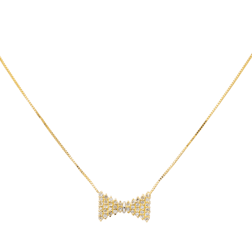 Collier Collier Pendentif Or jaune, Or blanc Diamant 58 Facettes 2673750CN