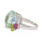 Bague 47 Bague cocktail en or blanc 18 carats avec béryl, aigue-marines et tourmalines 58 Facettes 2673930CN