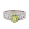 Bague 46 Bague en or blanc 18 carats avec péridot et diamants 58 Facettes 2675134CN