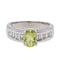 Bague 46 Bague Or blanc Péridot, Diamant 58 Facettes 2675134CN