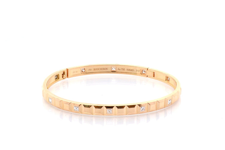 Bracelet Boucheron Quatre Clou de Paris - Bracelet en or jaune 18k et diamants 58 Facettes 26758dv