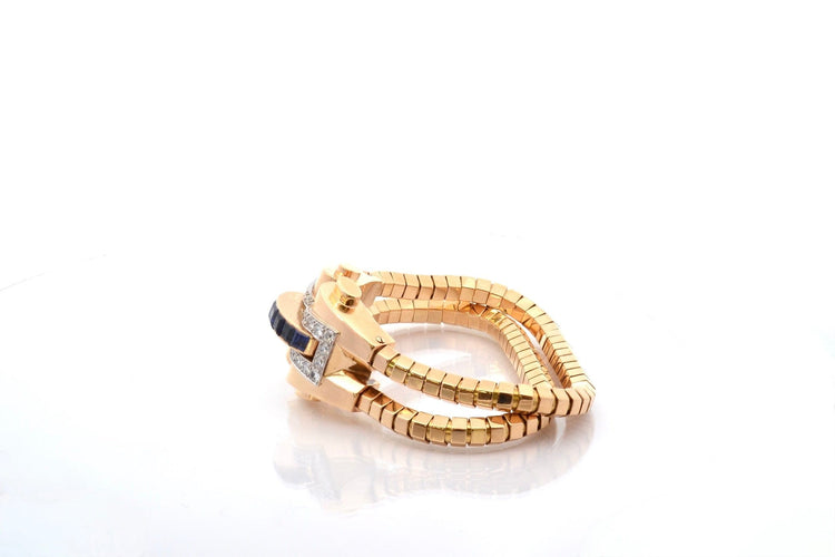 Bracelet Boucheron - Bracelet en or jaune 18K saphirs et diamants 58 Facettes 26774