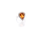 Bague 52 Bague en or blanc 18k avec citrine 4,06 ct et diamants 58 Facettes 26785