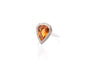 Bague 52 Bague en or blanc 18k avec citrine 4,06 ct et diamants 58 Facettes 26785
