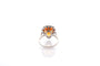 Bague 52 Bague en or blanc 18k avec citrine 4,06 ct et diamants 58 Facettes 26785
