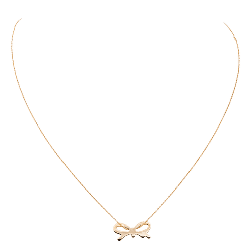 Collier Ginette NY Collier Pendentif Mini bow Or rose 58 Facettes 2678581CN