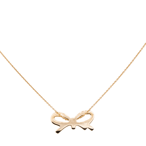 Collier Ginette NY Mini Bow - Collier pendentif en or rose 58 Facettes 2678581CN