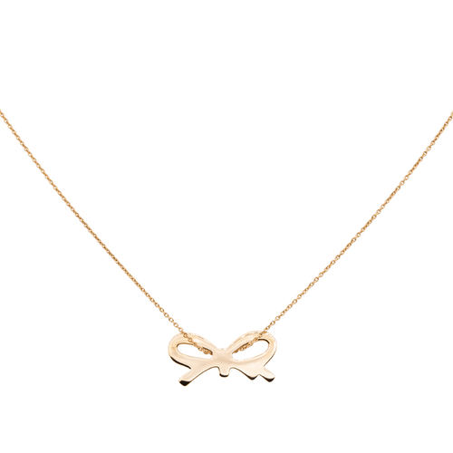 Collier Ginette NY Mini Bow - Collier pendentif en or rose 58 Facettes 2678581CN