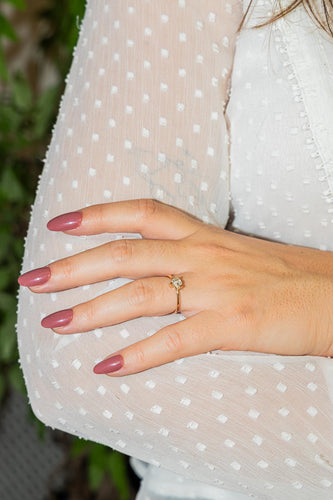 Bague 51 Ginette NY Be Mine - Bague solitaire en or rose avec diamant 0,50 ct 58 Facettes 2678594CN