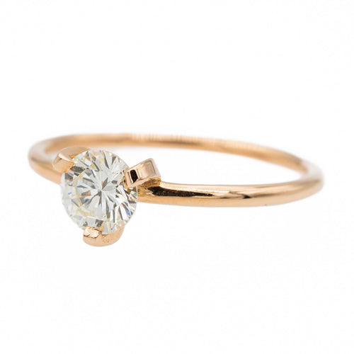 Bague 51 Ginette NY Be Mine - Bague solitaire en or rose avec diamant 0,50 ct 58 Facettes 2678594CN