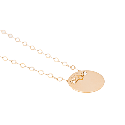 Collier Ginette NY Collier Little Monogram Or rose 58 Facettes 2678597CN