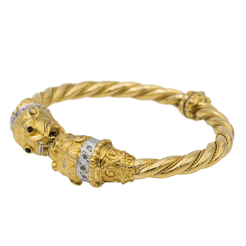 Bracelet Bracelet Or jaune, Or blanc Diamant, Rubis 58 Facettes 2679405CN